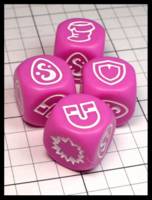 Dice : Dice - Game Dice - Krosmaster Pink and White - JA Collection Mar 2024